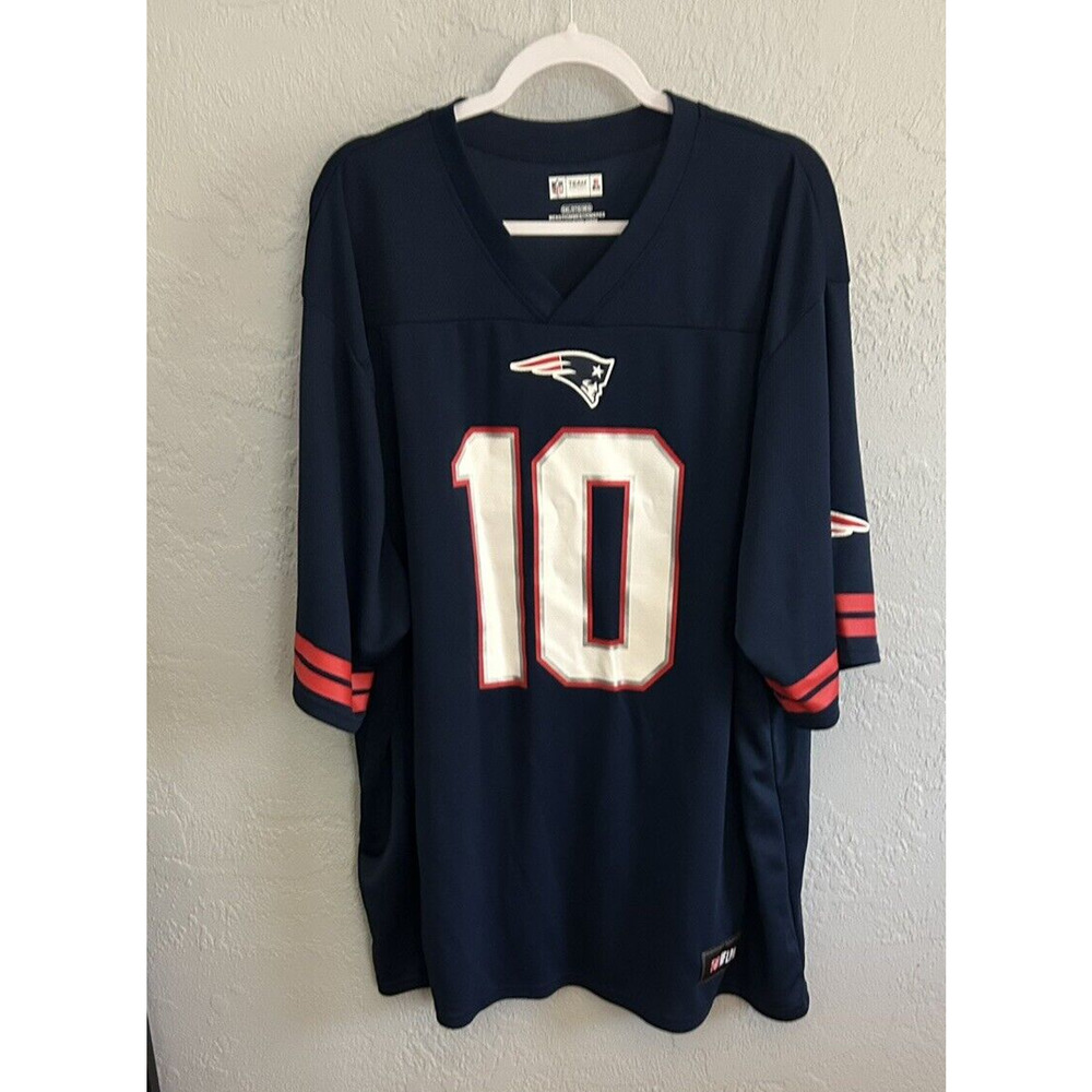 New England Patriots #10 Mac Jones Blue Jersey Men 3XL Football Sports NFL